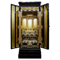 秋草の蒔絵が上品な京型金仏壇