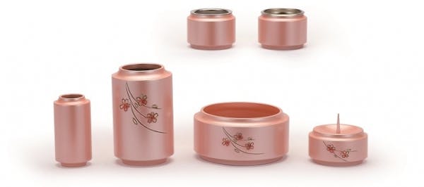 昴６具足　桜彫金 薄桜色